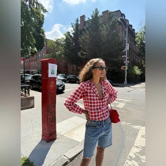 DÔEN Holde Top In Alsace Plaid | Size S | Like New - Picture 10 of 16